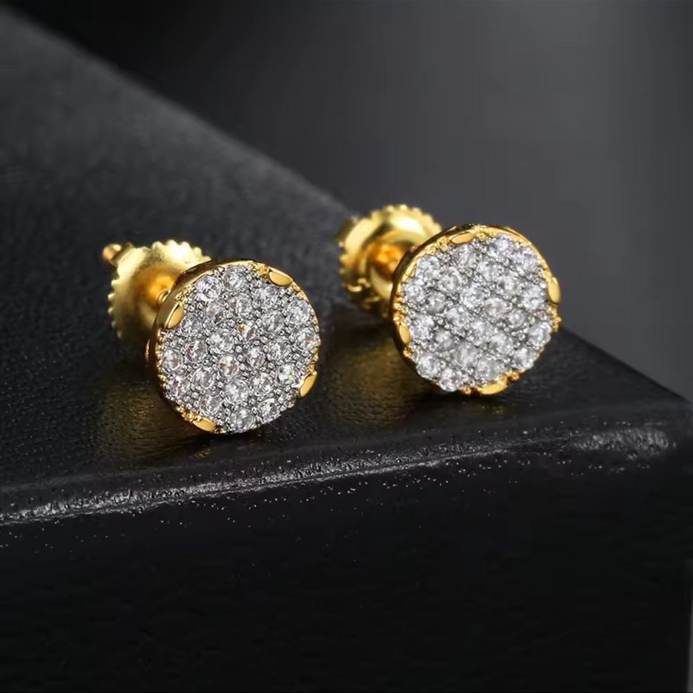 18k 0.40ct Pave Studs